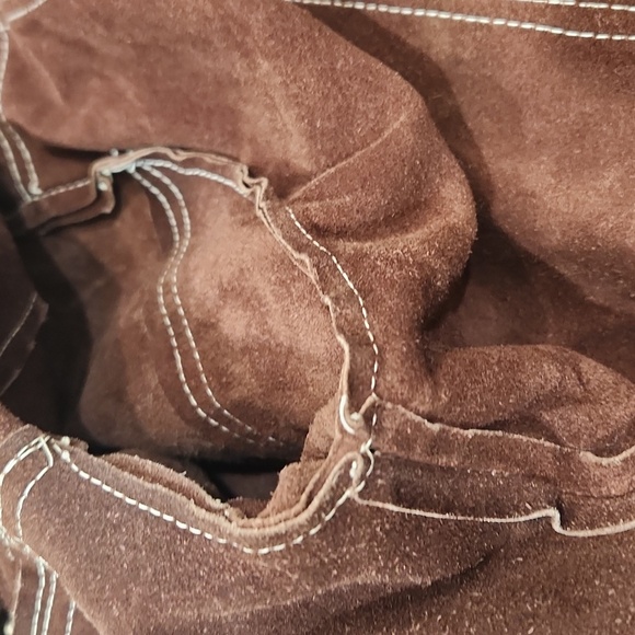 70s Vintage Western Snap Brown Suede Jacket, Mens SMALL, Womens Medium - Picture 7 of 8